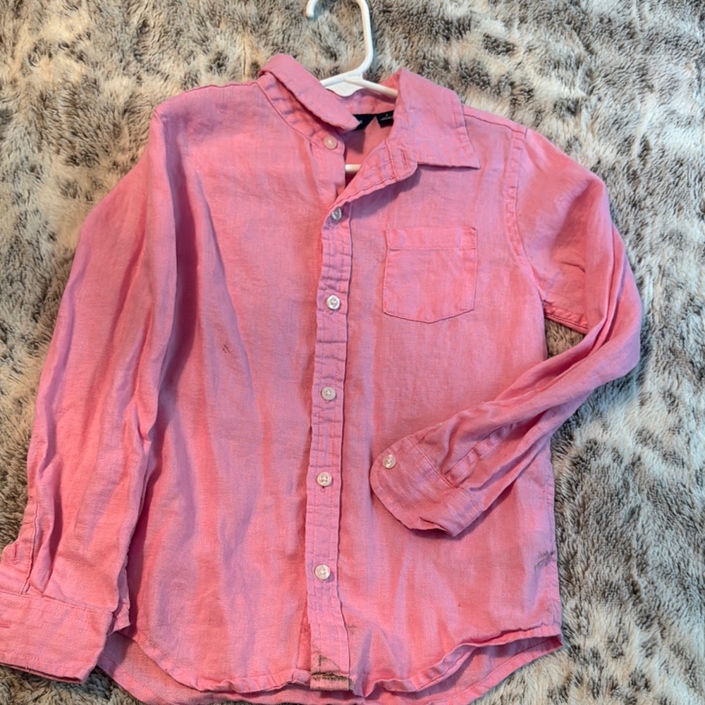 Pink Kids Button-Up Shirt